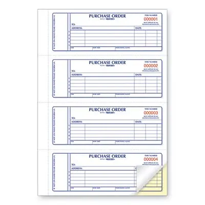 Rediform Purchase Order Book, Manifold Cover, Carbonless Forms, 2.75" x 7" | 400 Sets for Office & School Supplies - view 7