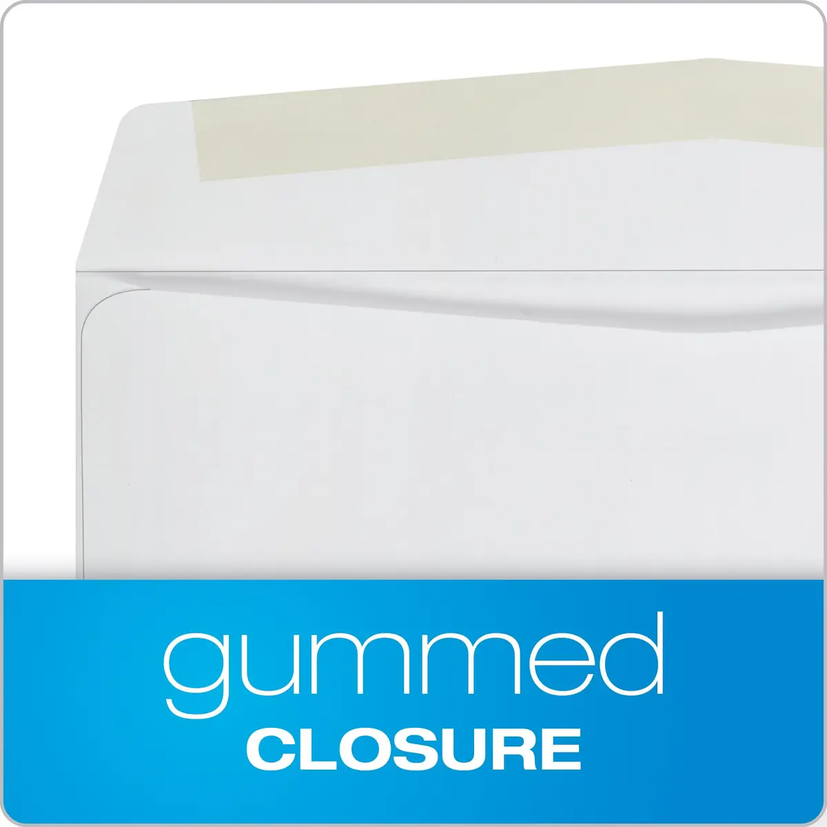 Quality Park #9 Envelopes, Letter Size White Mailing Envelopes, 3-7/8 x 8-7/8 Inch, No Window, Gummed Closure, 500/Box - view 3