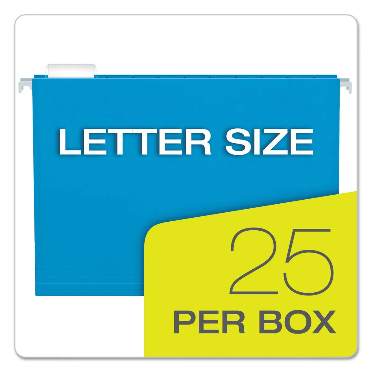 Pendaflex Recycled Hanging Folders Letter Size | Blue 1/5 Cut, 25/Box - view 2