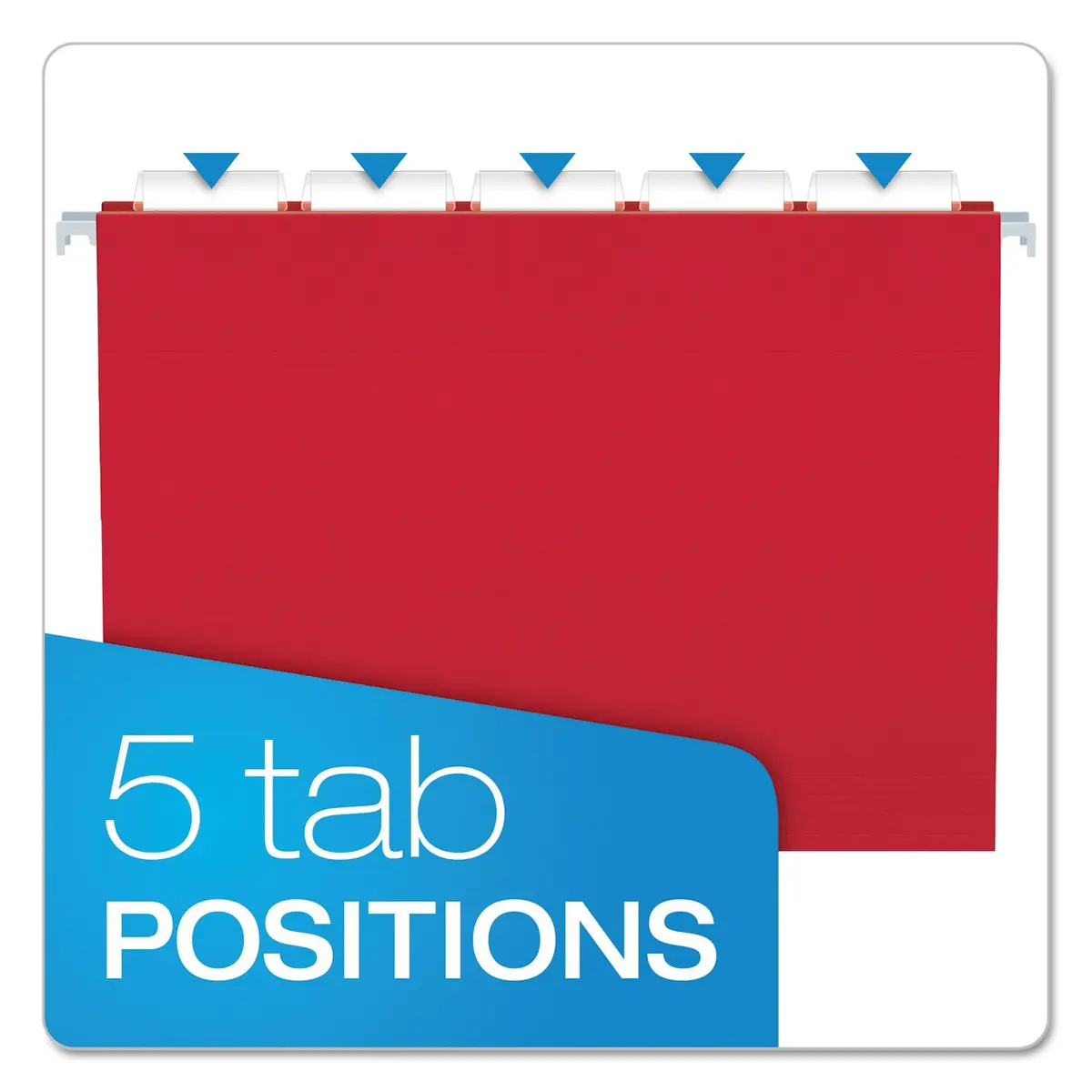 Pendaflex Recycled Hanging Folders Letter Size Assorted Colors 25/Box | Eco-Friendly Office Storage - view 5