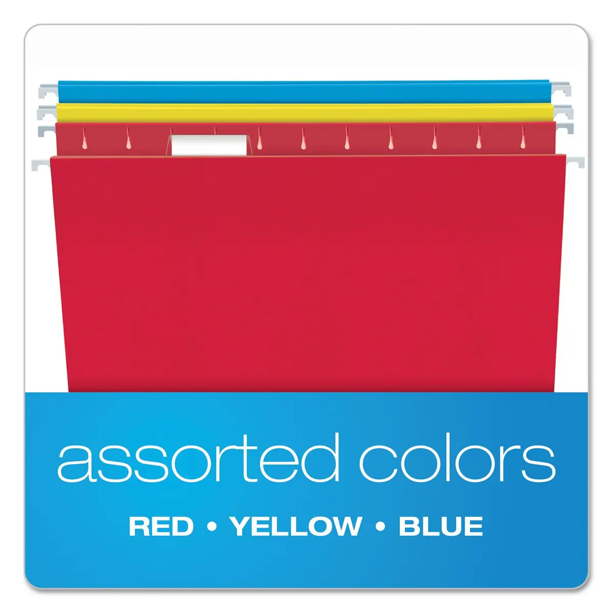 Pendaflex Recycled Hanging Folders Letter Size Assorted Colors 25/Box | Eco-Friendly Office Storage - view 2