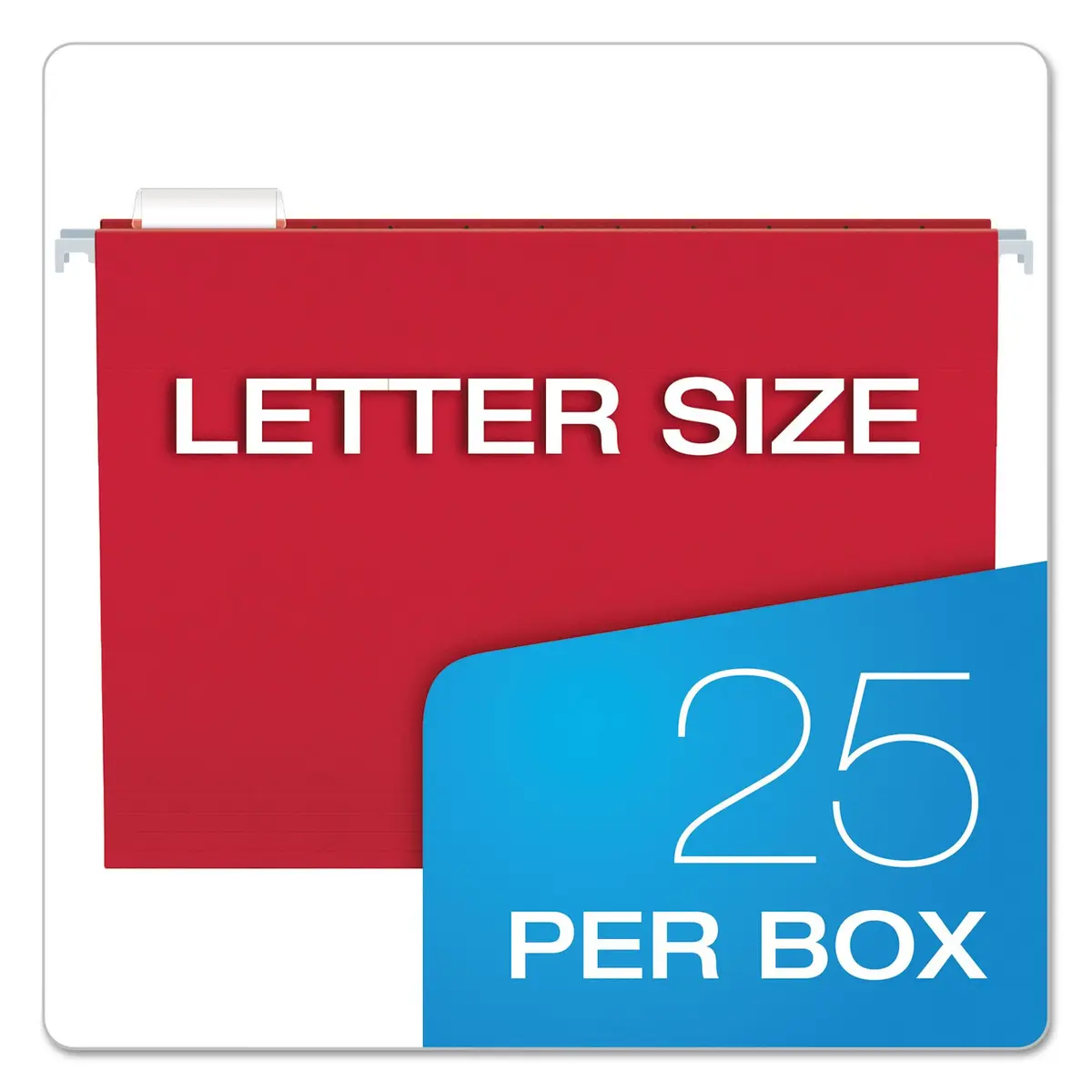 Pendaflex Recycled Hanging Folders Letter Size Assorted Colors 25/Box | Eco-Friendly Office Storage - view 4