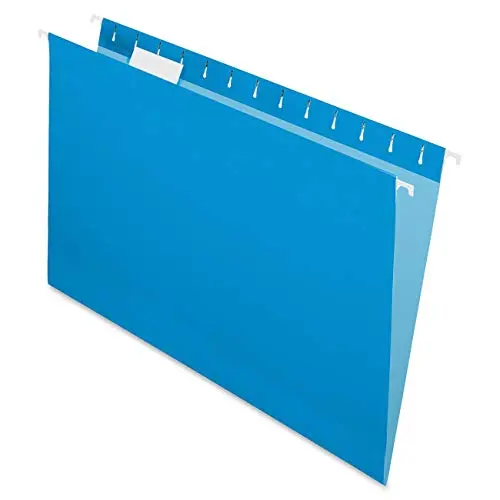 Pendaflex Recycled Hanging Folders Blue Legal Size 25/Box | Eco-Friendly Office Storage - main product image