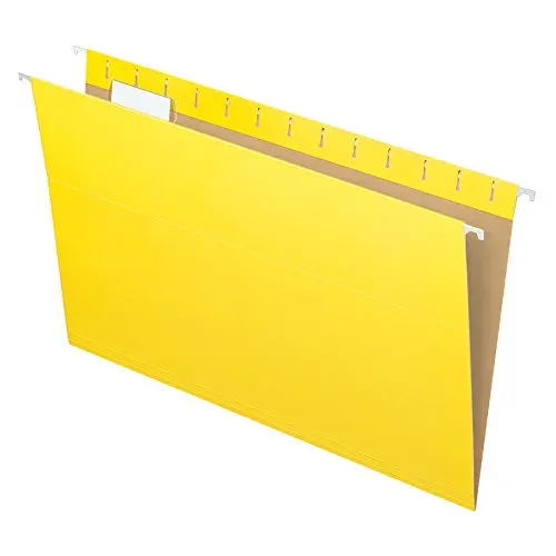 Pendaflex Recycled Hanging Folders Legal Size Yellow 25/Box | Eco-Friendly, Durable & Color-Coded Filing - view 2