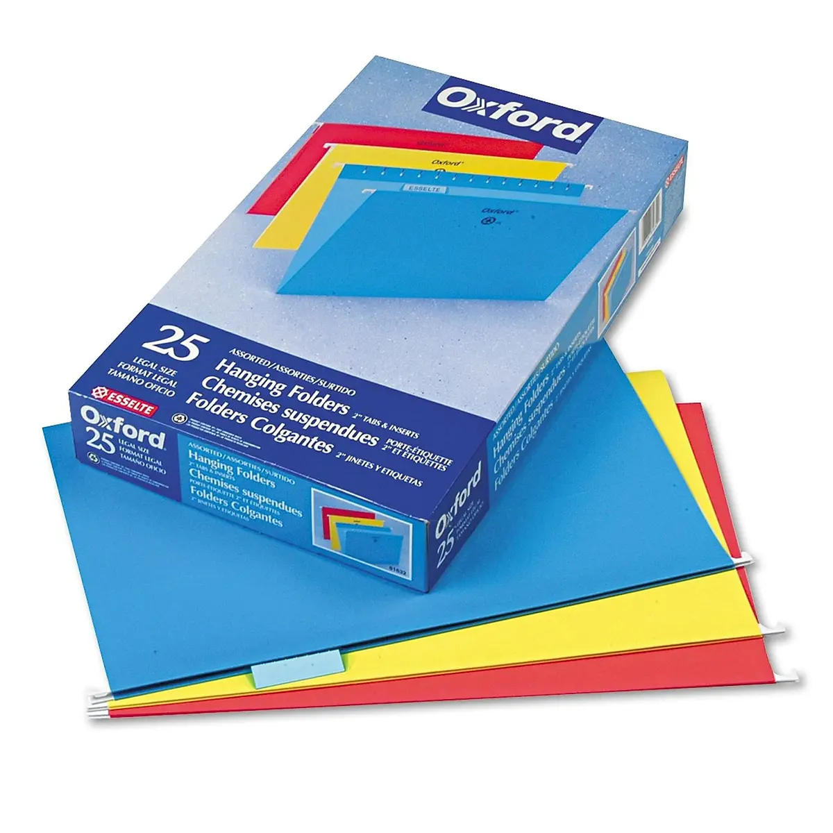 Pendaflex Recycled Hanging Folders Legal Size Assorted Colors 25/BX | Eco-Friendly, Color-Coded Filing - view 7