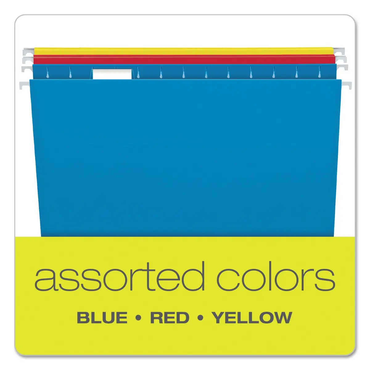 Pendaflex Recycled Hanging Folders Legal Size Assorted Colors 25/BX | Eco-Friendly, Color-Coded Filing - view 3