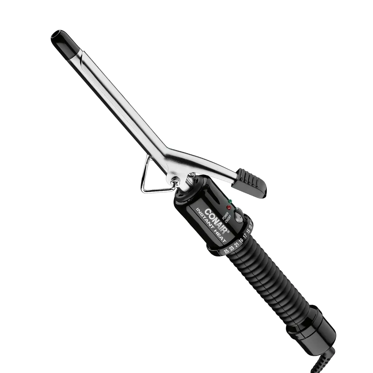 Conair Curling Iron 0.5-inch Barrel | Multi-Heat, Dual Voltage, Black - main product image