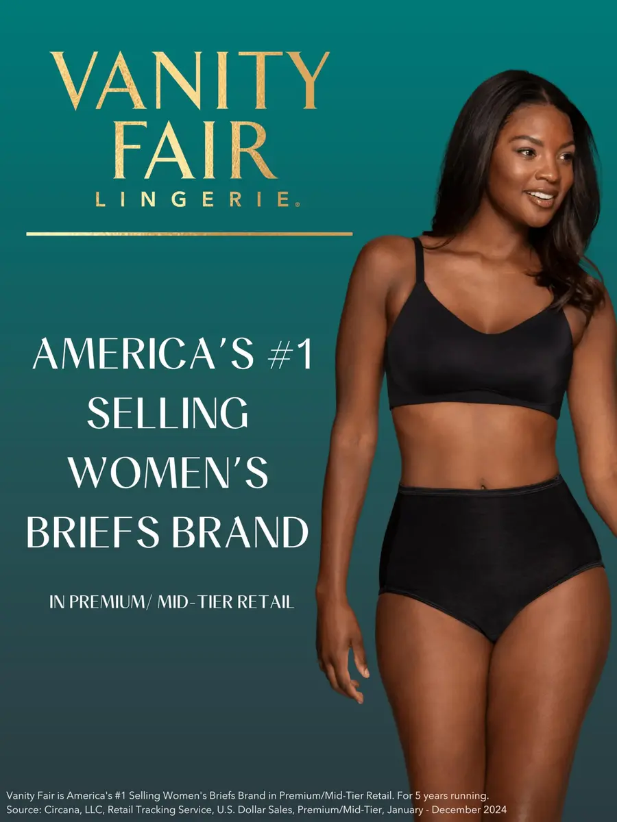 Vanity Fair High Waisted Underwear Full Coverage Nylon Lace 7 | Comfortable Tummy & Rear Support - view 4