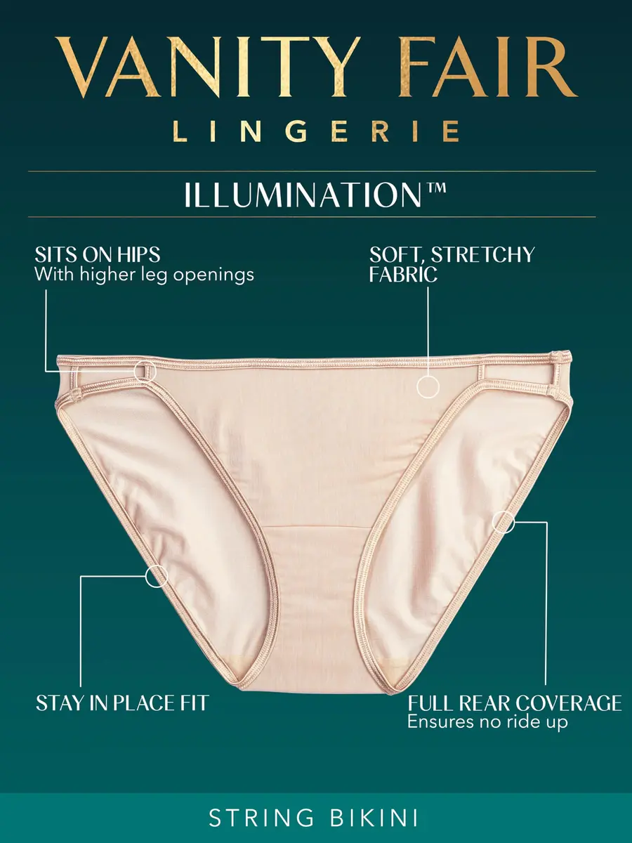 Vanity Fair Illumination String Bikini Panty 18108 | Satin trim & stretch comfort (70-120 chars) - view 4
