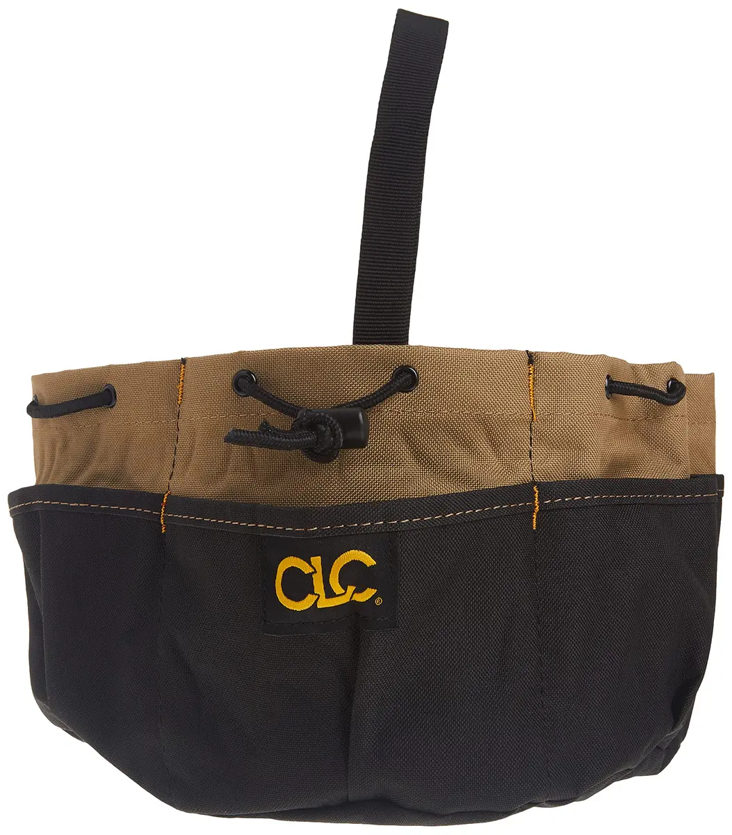 Custom Leathercraft CADDY 18-Pocket Drawstring Bucket Bag, Black | Organizes Tools & Accessories - view 3