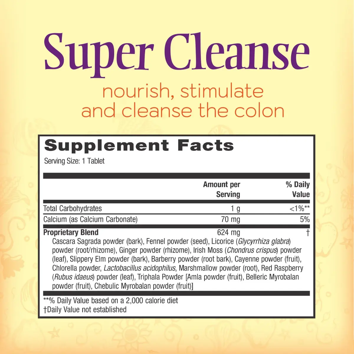 Nature's Secret Super Cleanse Herbal Colon Cleanse & Gut Support 100 Tablets (3.75 oz) | Digestive Wellness & Regularity - view 2