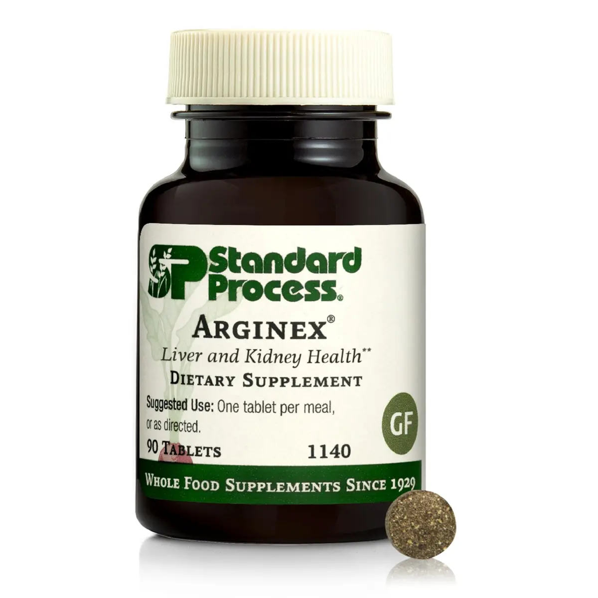 Standard Process Arginex 90 Tablets | Supports Liver & Kidney Health with Whole-Food Phytonutrients - main product image
