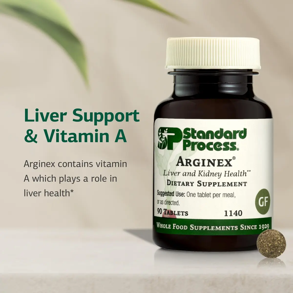 Standard Process Arginex 90 Tablets | Supports Liver & Kidney Health with Whole-Food Phytonutrients - view 3