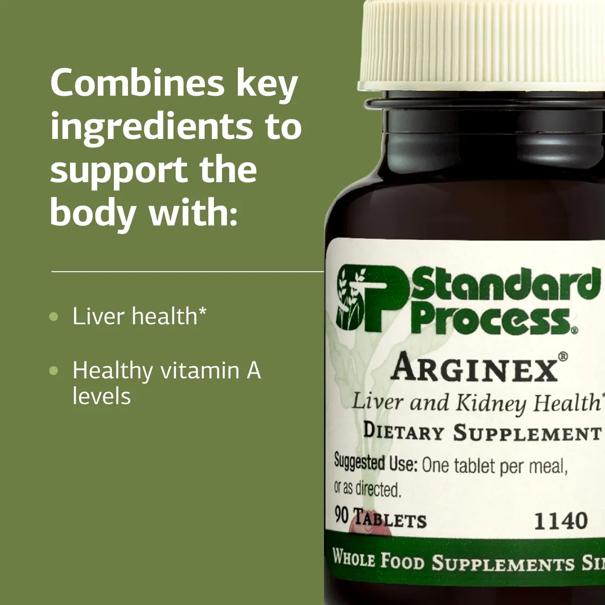 Standard Process Arginex 90 Tablets | Supports Liver & Kidney Health with Whole-Food Phytonutrients - view 4