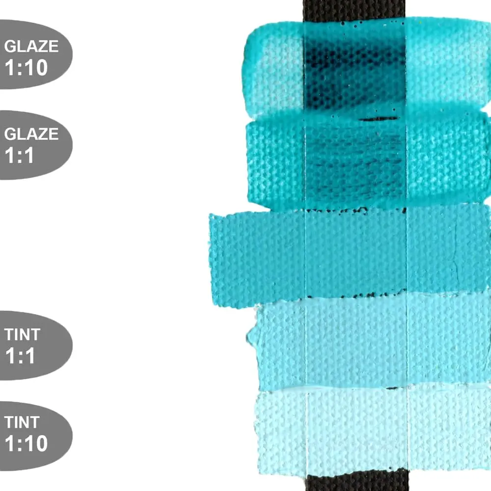 Golden Heavy Body Acrylics, Cobalt Teal, 8 fl. oz. Jar | Thick, smooth, pigment-rich artist paint - view 4