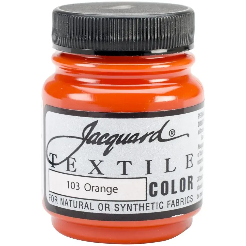 Jacquard Textile Paint Orange 66ml (2.25 Fl Oz) | Permanent Fabric Paint for Clothes, Shoes, Upholstery - main product image