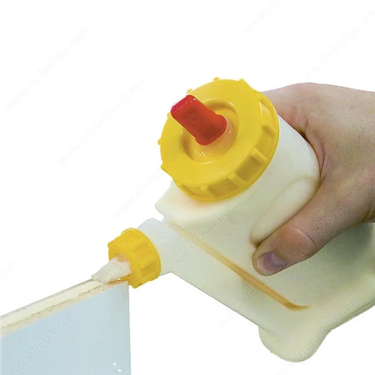 FastCap Glue Dispenser, Yellow/White, 16 oz | Spill-Proof, Two-Chamber Design - view 5