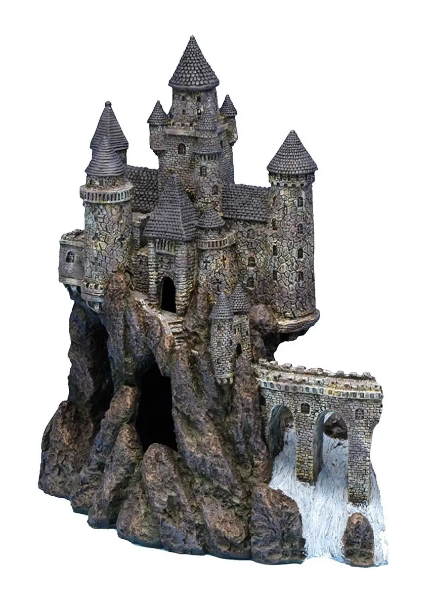 Penn-Plax Wizard’s Castle Aquarium Decoration – Extra Large, Safe Resin, 12.75”W x 6.5”D x 14”H | Whimsical Fish Tank Ornament - main product image