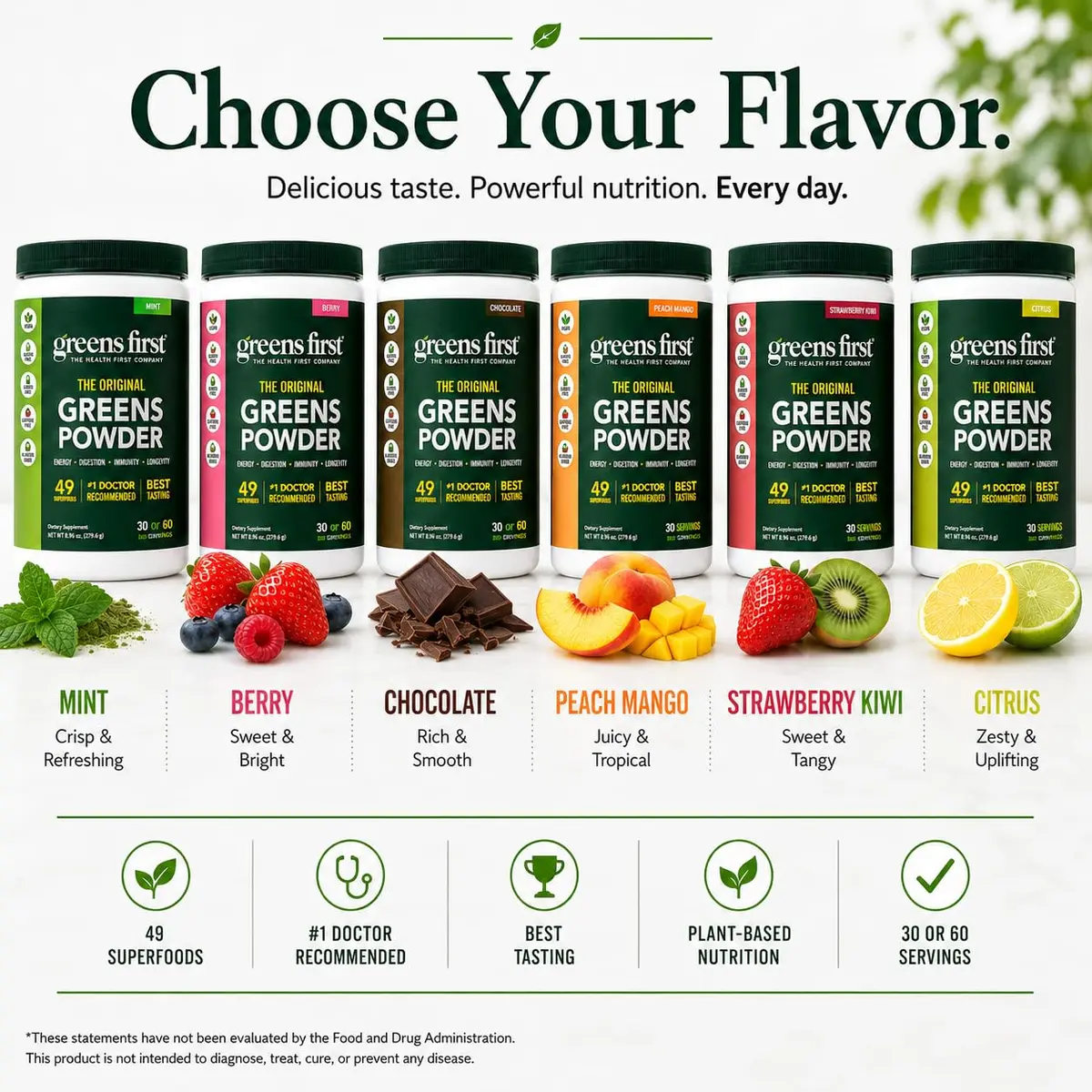 Greens First Original Greens Powder, Mint, 8.96 Ounce (Pack of 1) | 49 Superfoods & Digestive Support - view 5