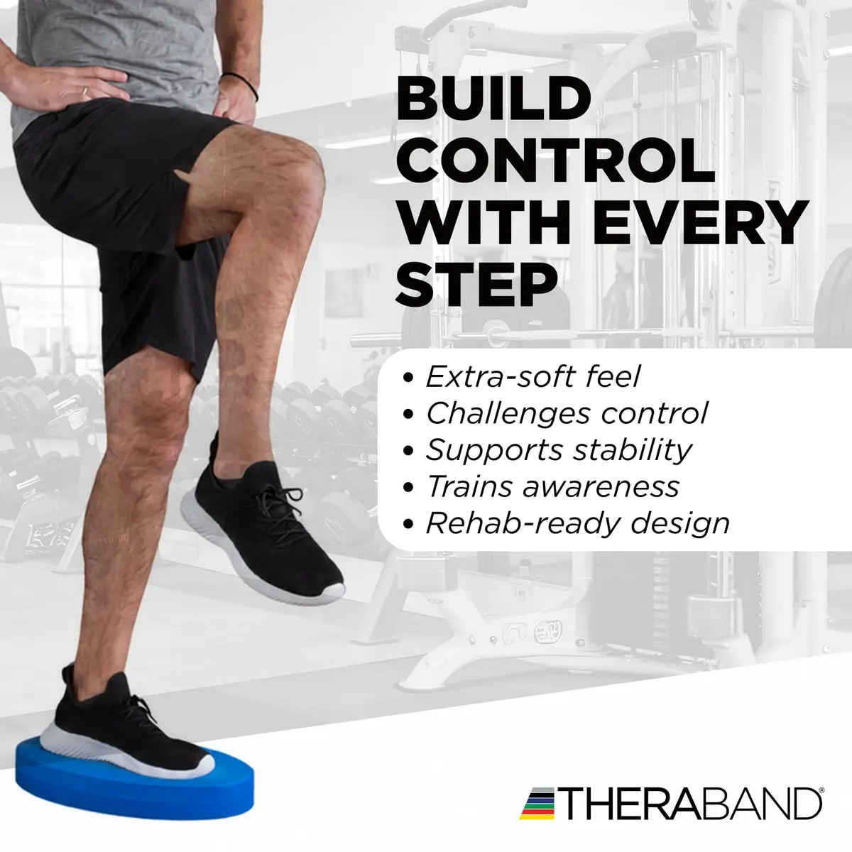 THERABAND Stability Trainer Pad, Foam Balance Pad, Soft, Set of 2, Blue | Moderate instability for balance & coordination - view 5
