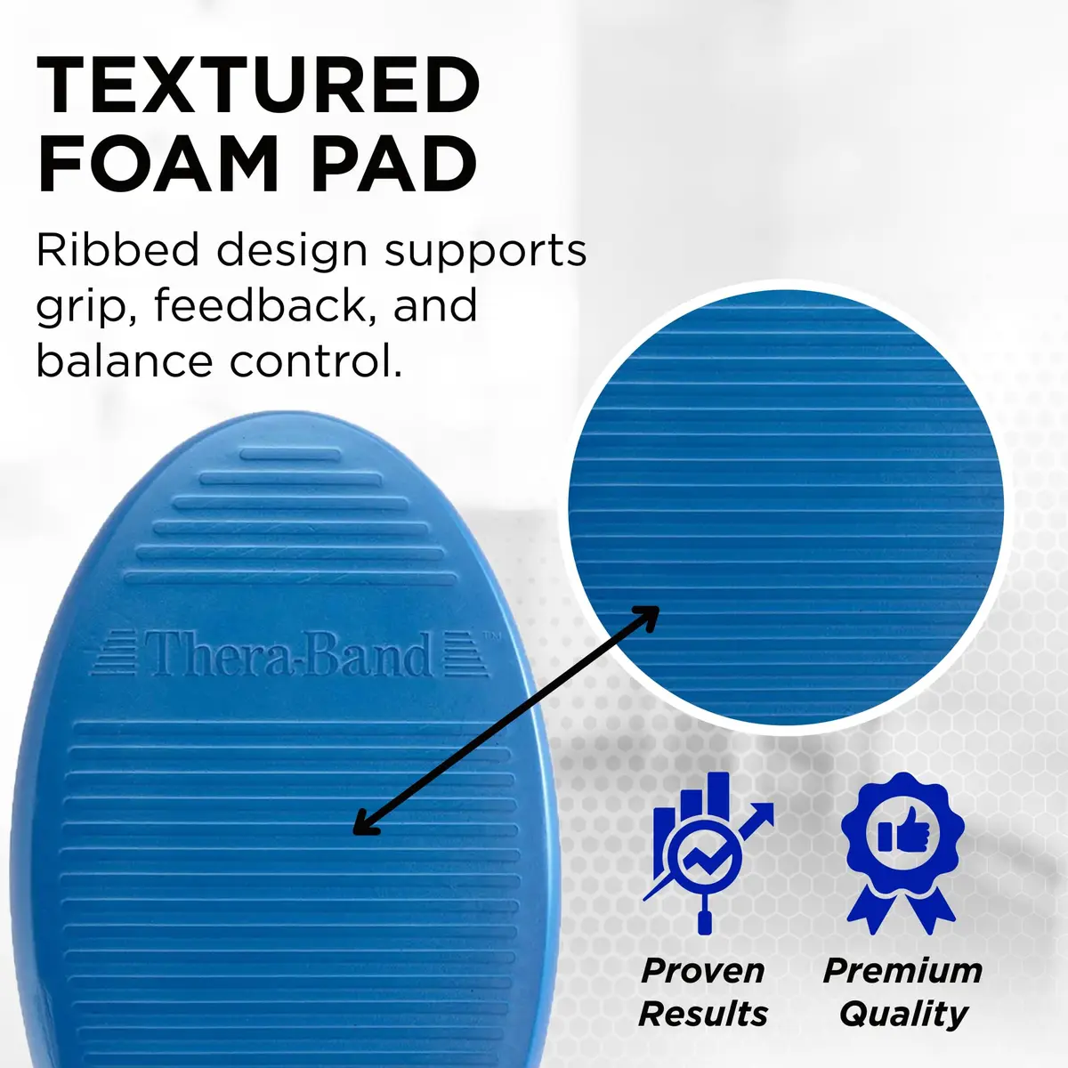 THERABAND Stability Trainer Pad, Foam Balance Pad, Soft, Set of 2, Blue | Moderate instability for balance & coordination - view 6