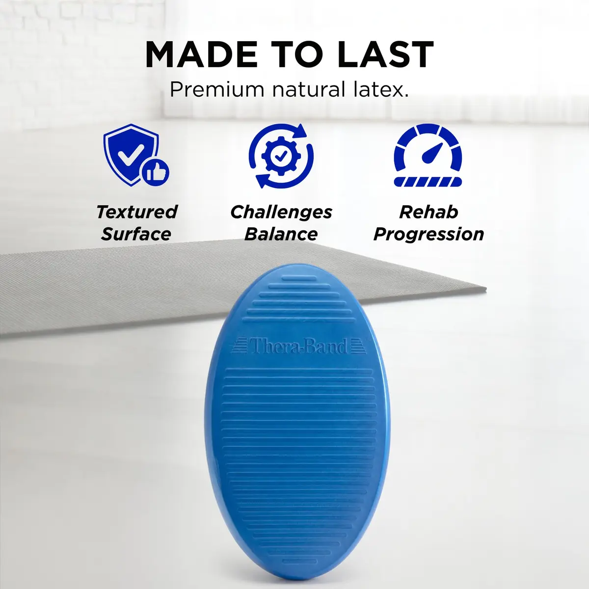 THERABAND Stability Trainer Pad, Foam Balance Pad, Soft, Set of 2, Blue | Moderate instability for balance & coordination - view 7