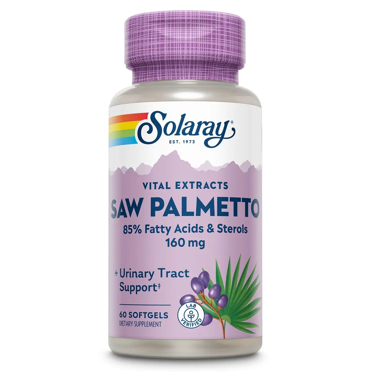 SOLARAY Saw Palmetto Extract 60 Softgels | Prostate & Urinary Support in India - main product image