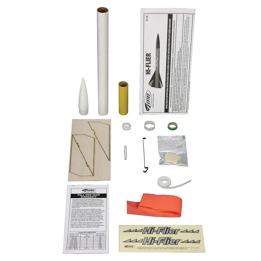 Estes Hi-Flier Model Rocket Kit, Ages 10+ | High Altitude, Skill Level 1, 12" Tall - view 4