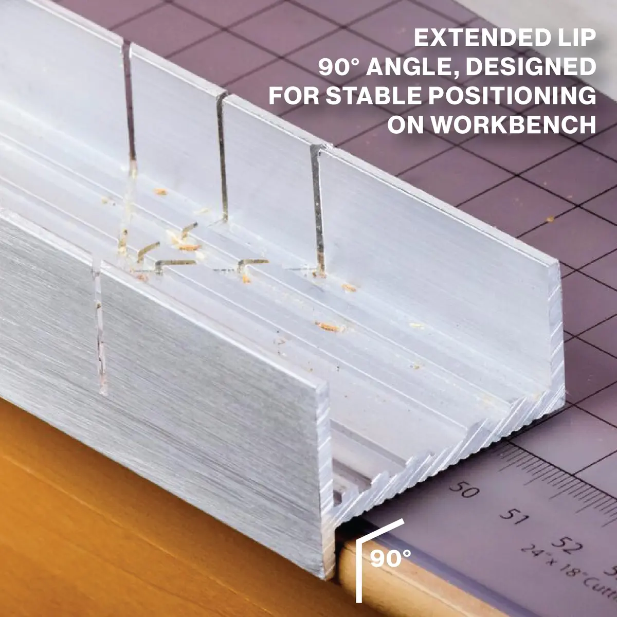 Excel Blades 6-Inch Aluminum & Steel Mitre Box | Precision Cuts for Wood, Plastic, Soft Metals - view 5