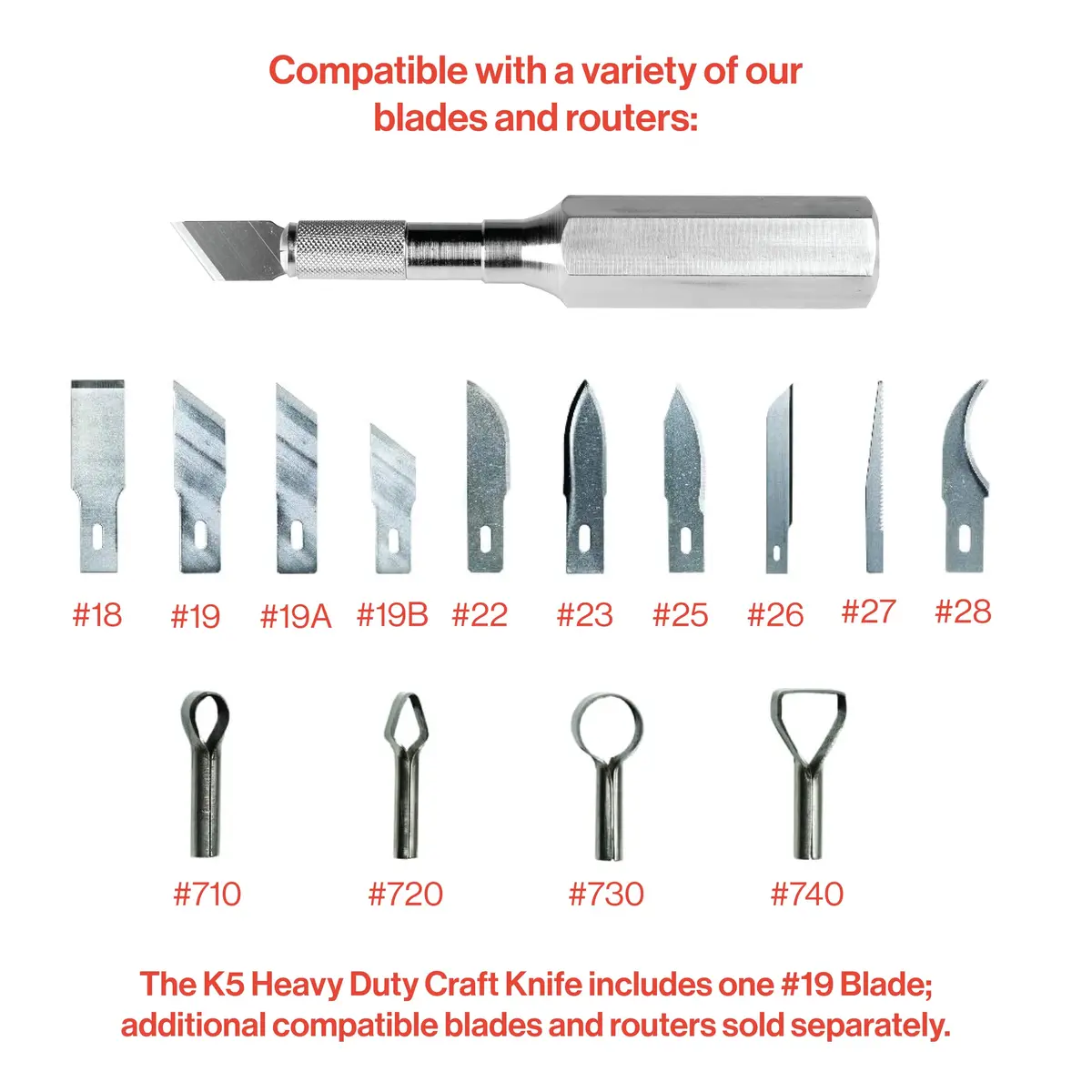 Excel Blades K6 Heavy Duty Metal Craft Knife, Hexagonal Aluminum Handle, 12 cm (4.75 in) | Precision Cutting Tool - view 6