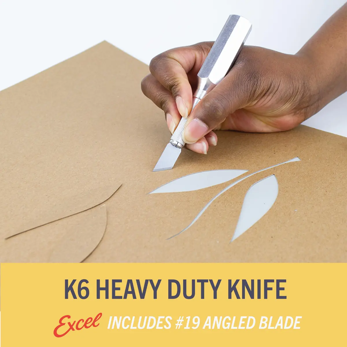 Excel Blades K6 Heavy Duty Metal Craft Knife, Hexagonal Aluminum Handle, 12 cm (4.75 in) | Precision Cutting Tool - view 4