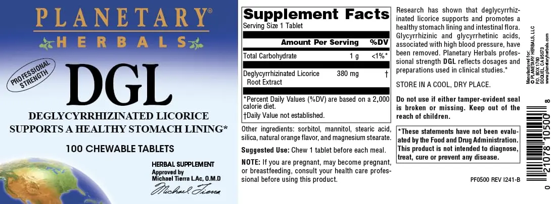 Planetary Herbals DGL Licorice Tablets 100 Count | Supports Digestive Tract & Adrenal Function - view 5