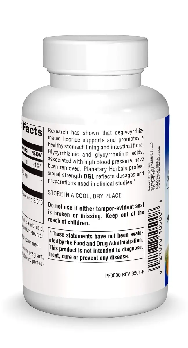 Planetary Herbals DGL Licorice Tablets 100 Count | Supports Digestive Tract & Adrenal Function - view 3