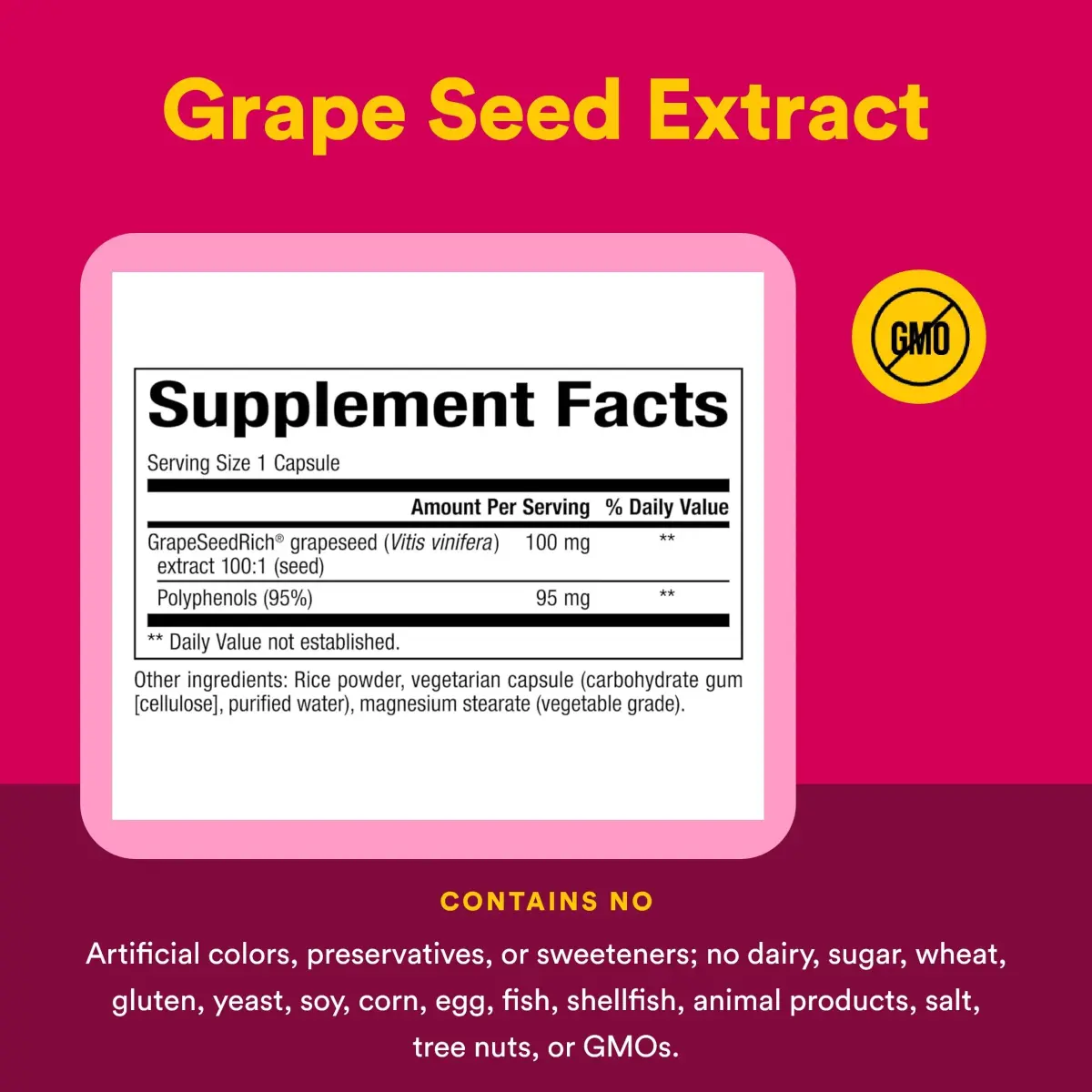 Natural Factors Grape Seed Extract 100 mg 90 Vegetarian Capsules | Antioxidant Support for Circulation & Eye Health - view 4