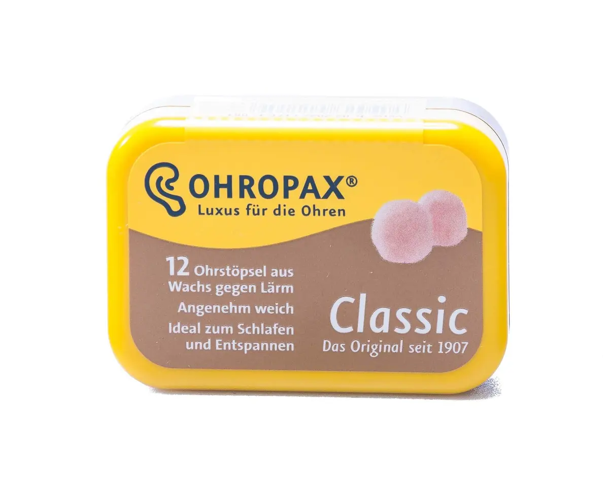 OHROPAX Wax Ear Plugs, 12 Pair | Noise Reduction 23dB, Water Protection for Swimmers - view 2