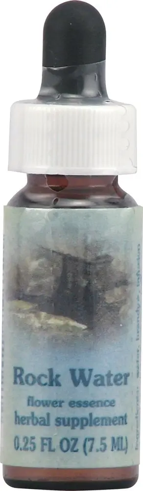 Flower Essence Services Rock Water Herbal Supplement Dropper 0.25 Fl Oz | Supports Flexibility & Receptivity - main product image