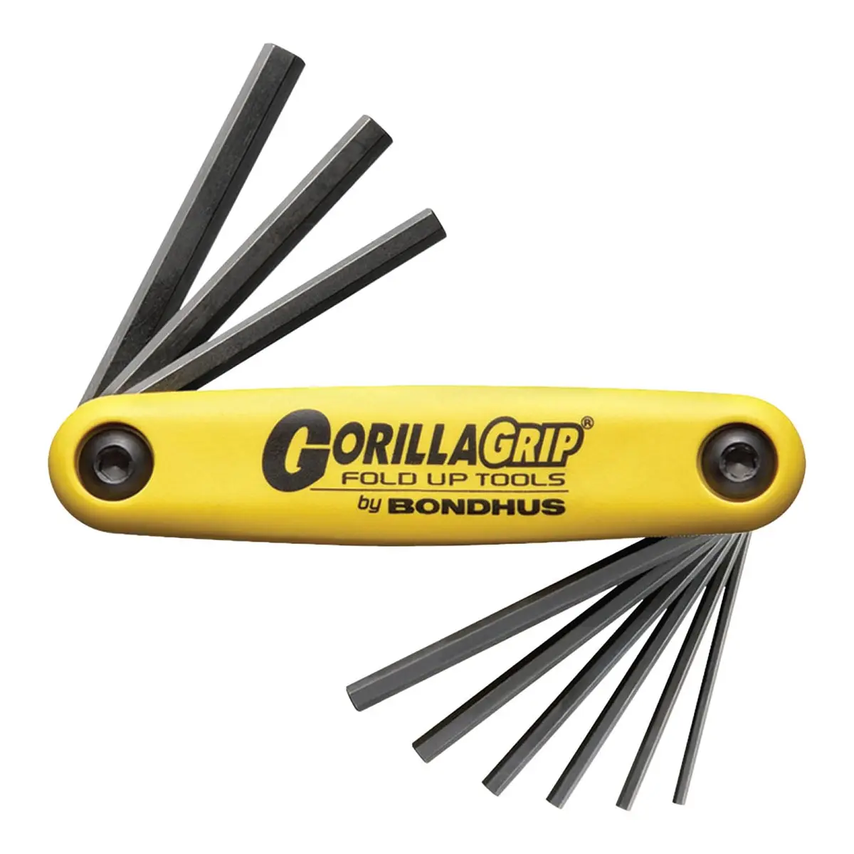 Bondhus GorillaGrip Hex Fold-up Keys Set of 9 | Up to 20% Stronger USA Steel, Rust-Resistant, 0.050-3/16-Inch - main product image