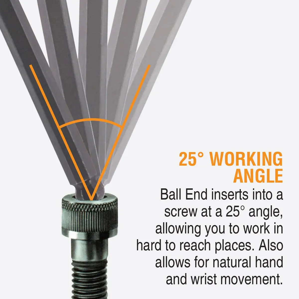 Bondhus 20599 Stubby Ball End Hex Key Set 1.5-10mm (0.050-3/8") | 20% Stronger Protanium Steel - view 3