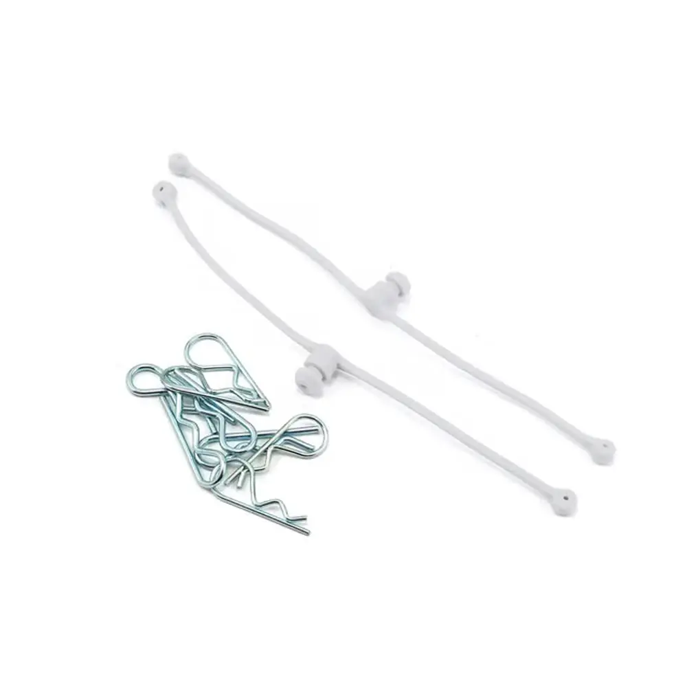 DU-BRO White Body Klip Retainer Set (2-Pack) | Mechanical Fastener for RC Vehicles - main product image