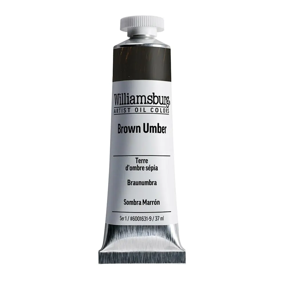 Williamsburg Artist Oil Colors, Brown Umber, 37 ml Tube | Professional-Grade Oil Paint for Artists - main product image