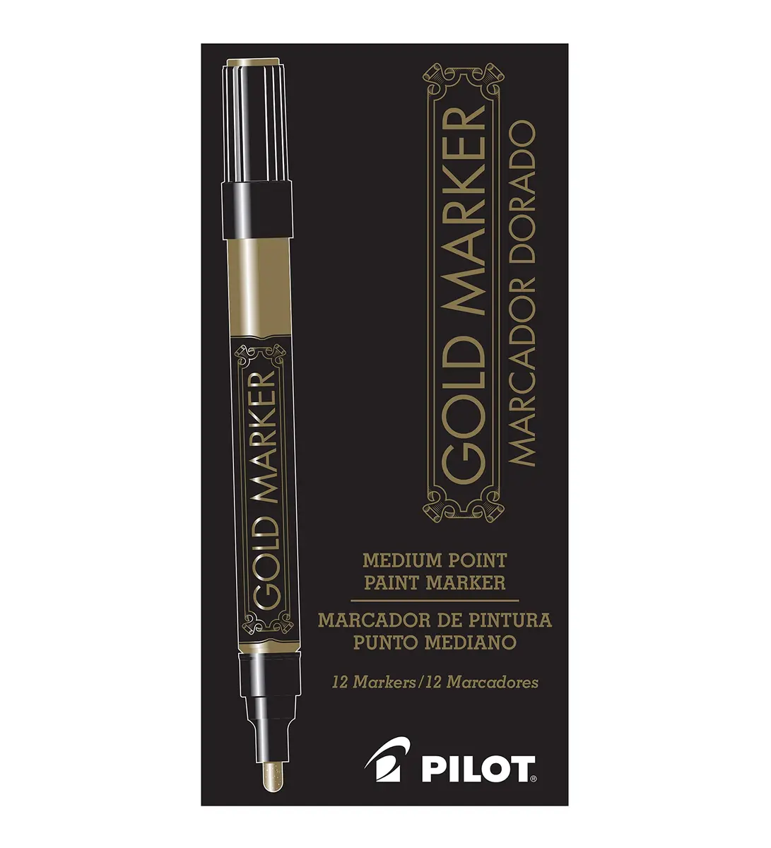 PILOT Extra Fine Point Permanent Markers, Gold Ink | Precise, Xylene-Free, 1-Pack - view 2
