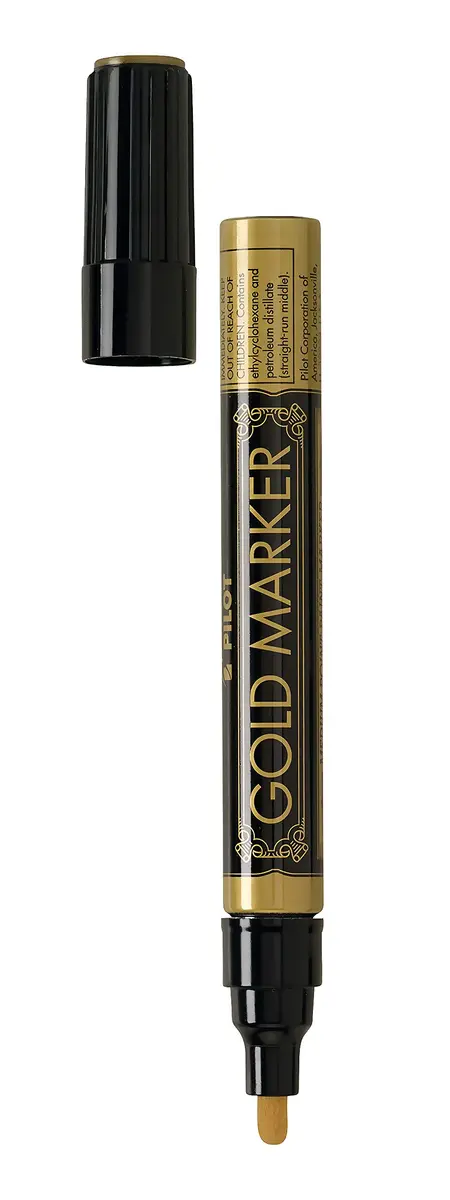 PILOT Extra Fine Point Permanent Markers, Gold Ink | Precise, Xylene-Free, 1-Pack - view 3
