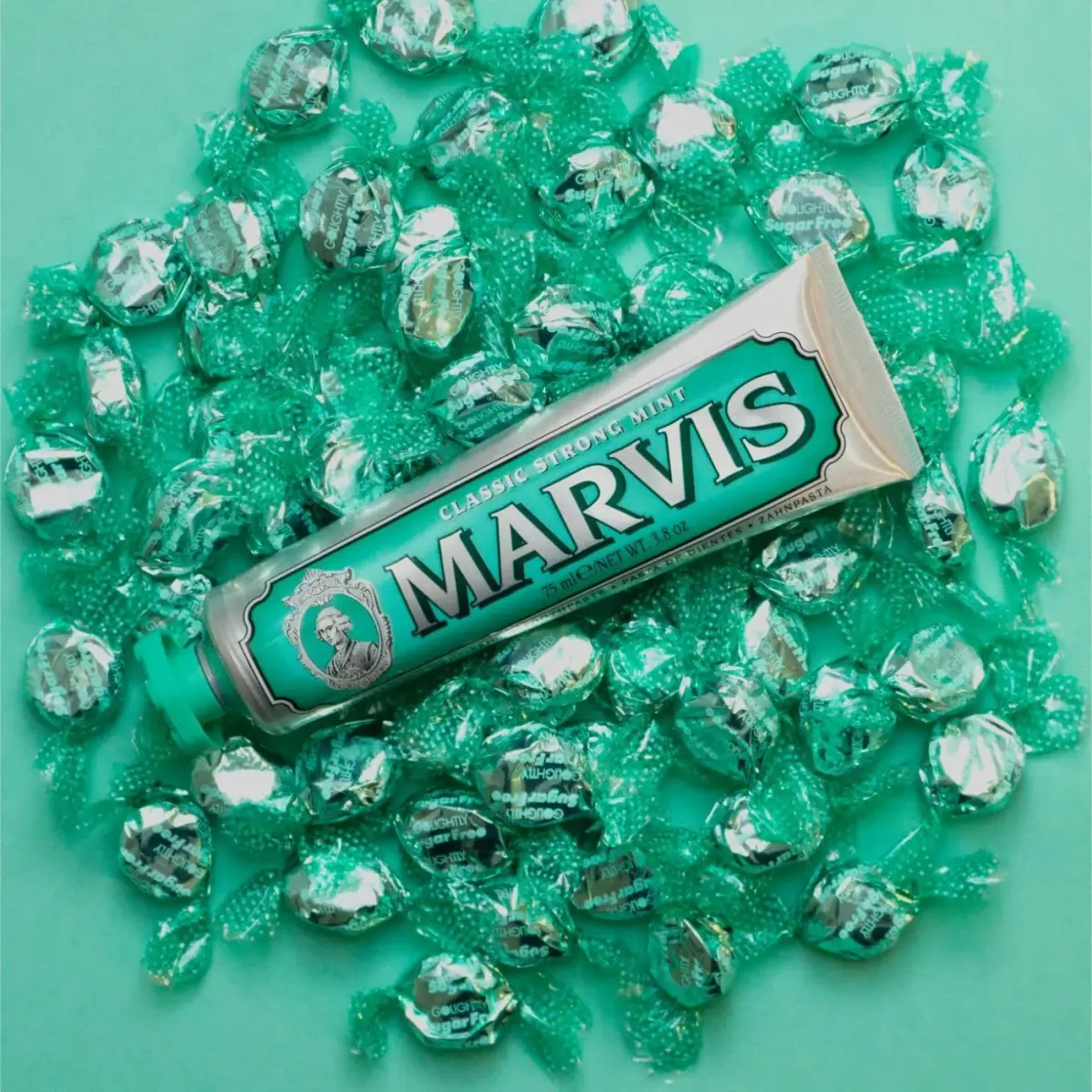 Marvis Classic Strong Mint Toothpaste 108g (3.8 oz) | Fluoride-Free, Vegan, Made in Italy - view 4