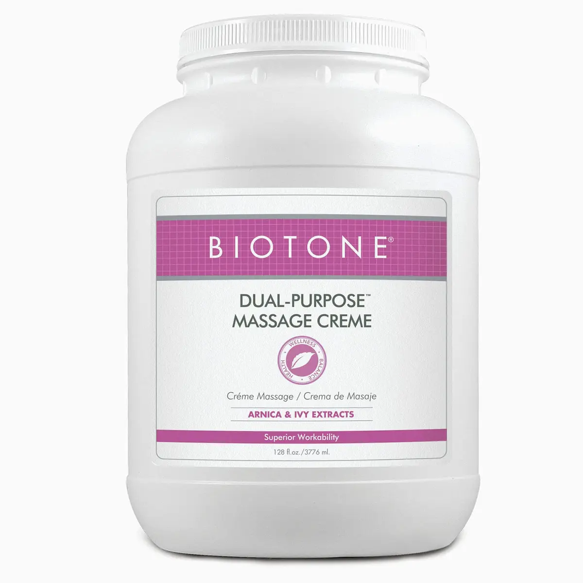 BIOTONE Dual-Purpose Massage Crème 128 Ounce | Effortless Glide, Skin Benefits, USA Made - main product image