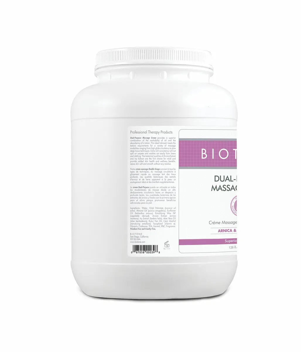 BIOTONE Dual-Purpose Massage Crème 128 Ounce | Effortless Glide, Skin Benefits, USA Made - view 2