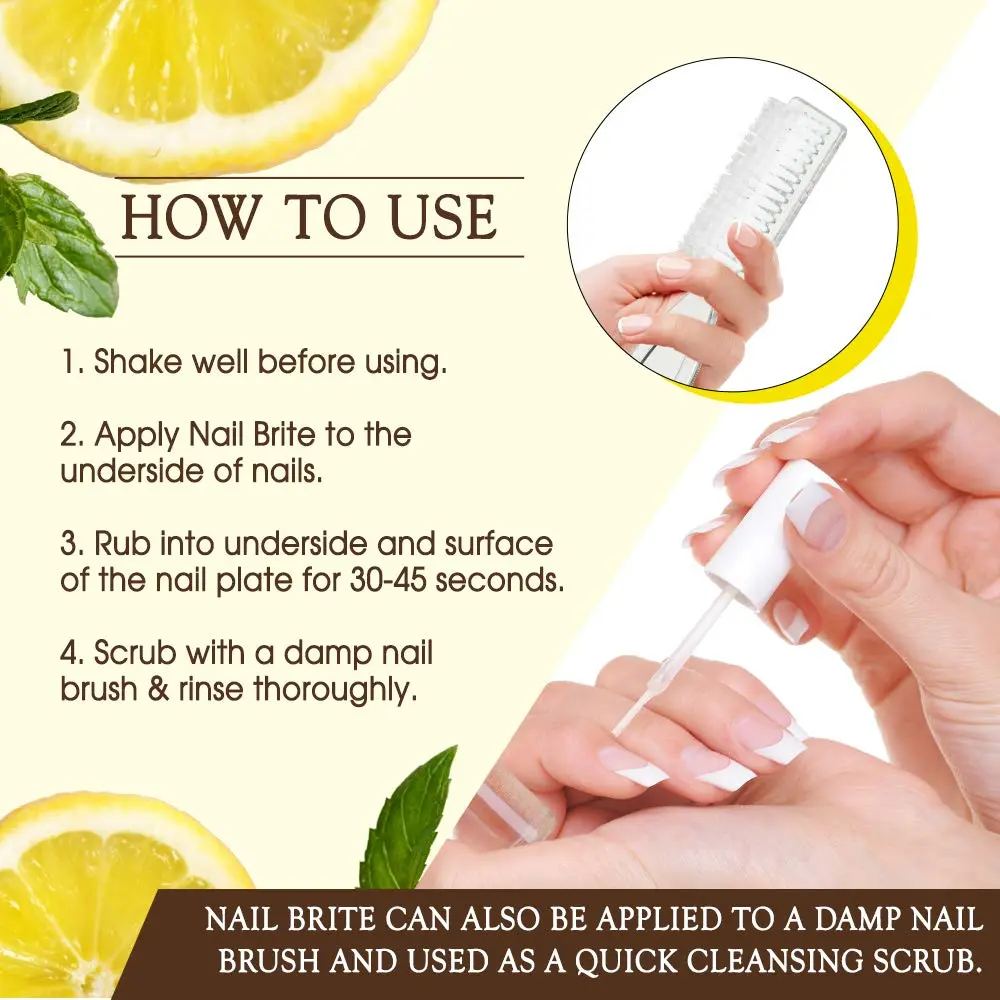 Gena Nail Brite Whitening Scrub with Brush 4 oz | Brightens Discolored Nails & Strengthens - view 5