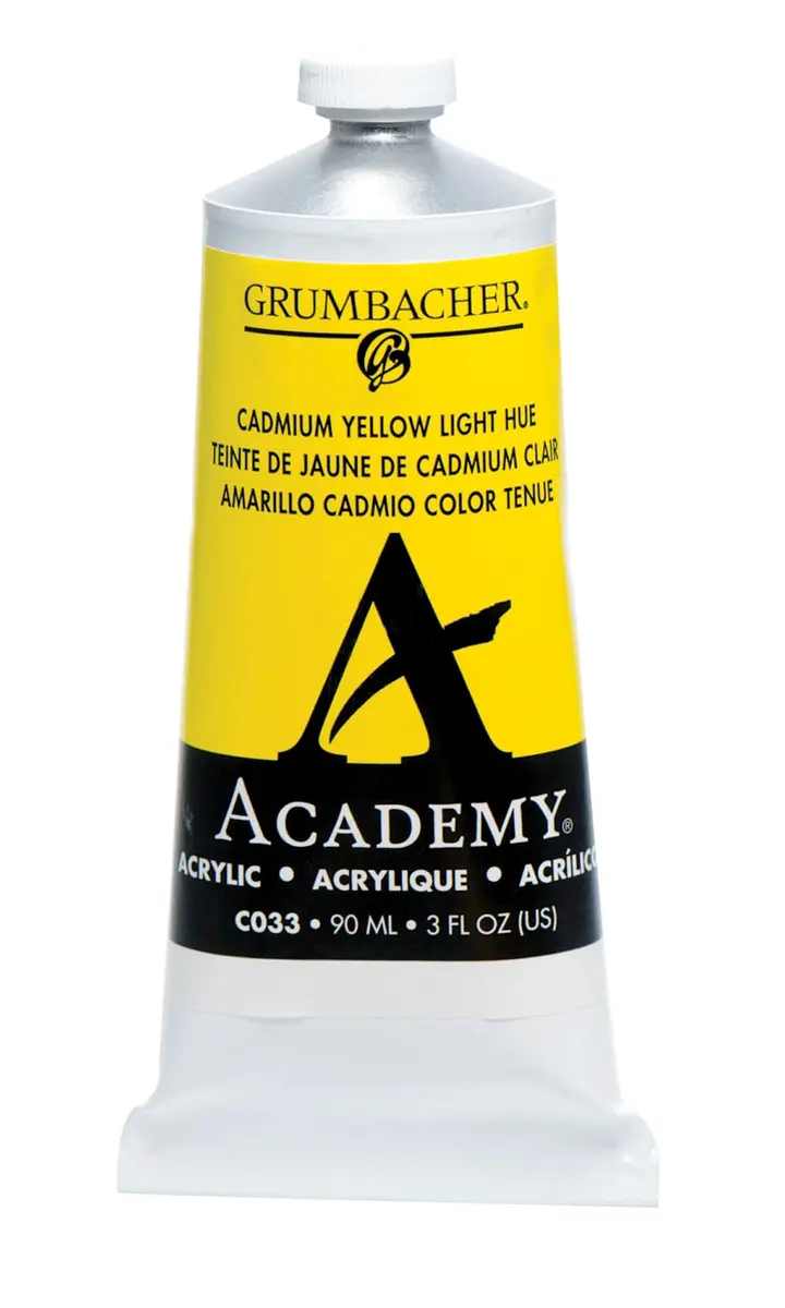 Grumbacher Academy Acrylic Paint, Gloss, 90ml (3 Fl Oz) | ASTM Lightfastness 1-Excellent - main product image