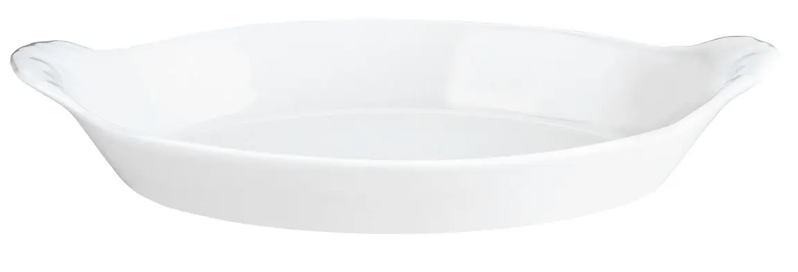 Pillivuyt Porcelain 10-by-6-1/4-Inch Oval-Eared Dish | French Classic Bakeware for Oven & Broiler (70-120 chars) - main product image