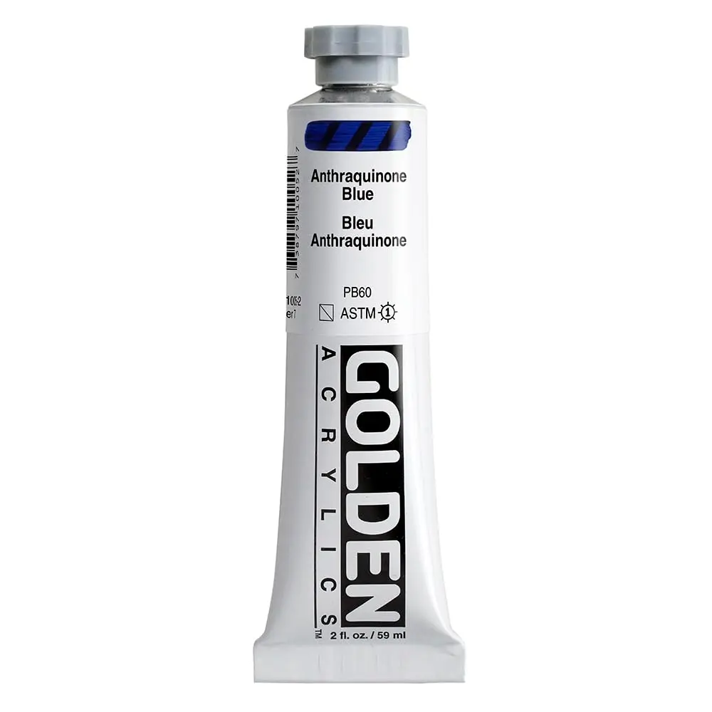 Golden Heavy Body Acrylics, Anthraquinone Blue, 2 fl oz | Thick, smooth, professional-grade paint - main product image