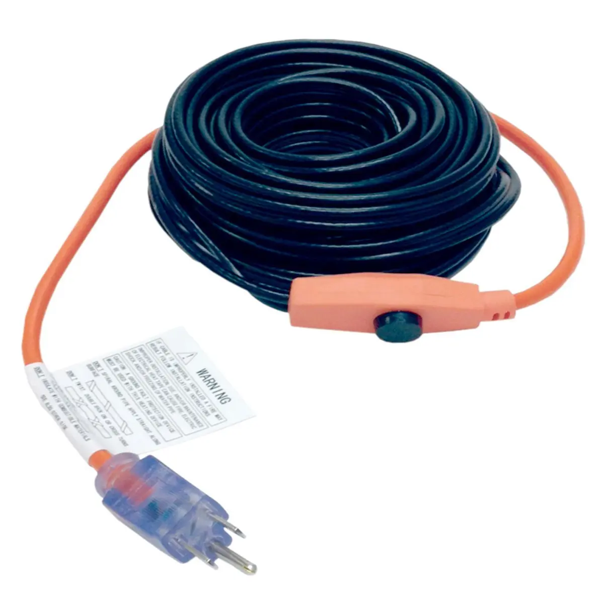 M-D Building Products 64428 18-Foot Pipe Heating Cable with Thermostat, RED | Prevents Freezing - main product image
